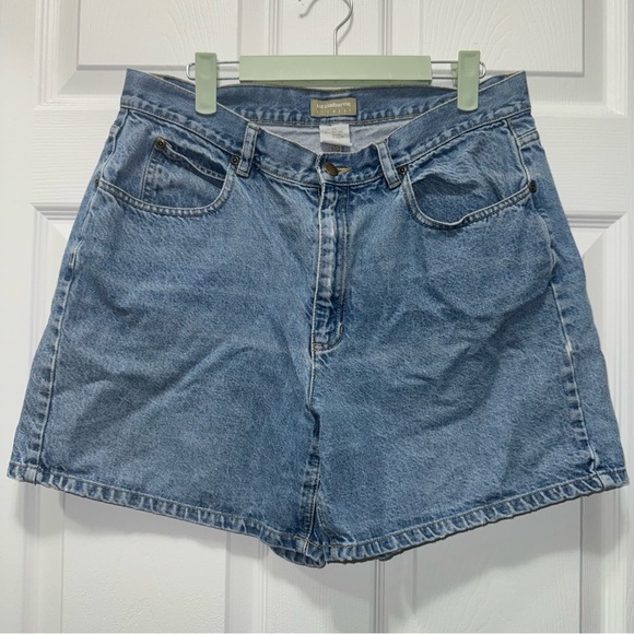 Liz Claiborne Pants - Y2K Liz Claiborne Denim Shorts Mom Style Loose Fit Size 14